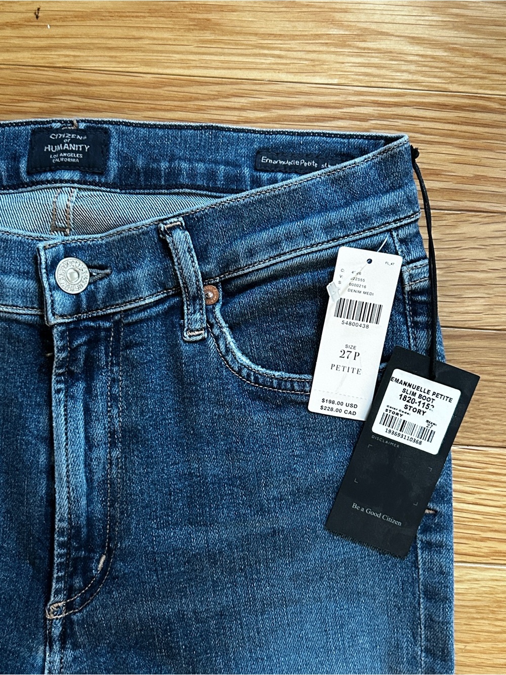 NWT Citizens Of Humanity Emmanuelle petite boot cut Sculpt Story wash